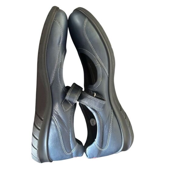 Ecco Sky Navy Blue Leather Mary Jane Flats Size 41 US 10 - 10.5 - Picture 7 of 10